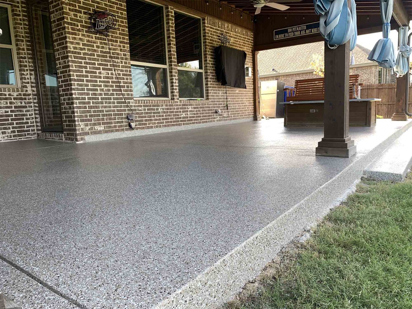Outdoor patio coating project