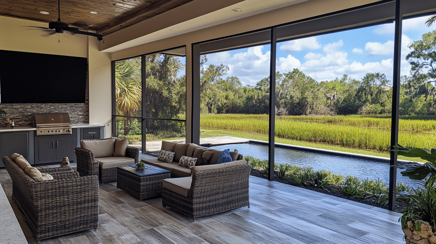 Modern Patio Makeover in Rockwall, TX: Sleek Coatings & Smart Screens