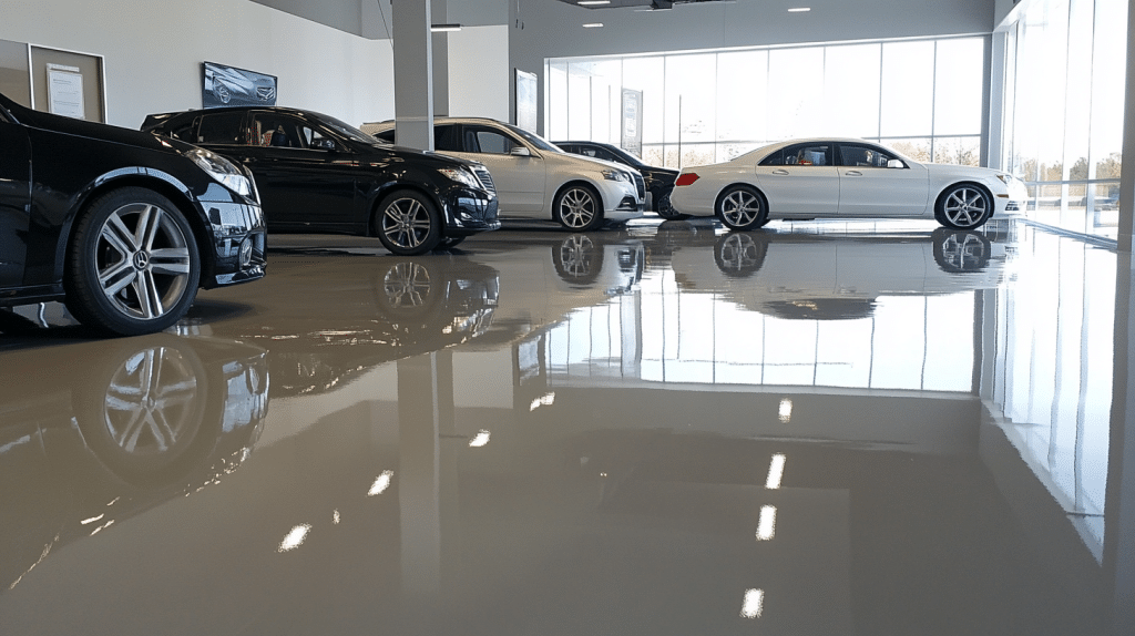 The Benefits of Solid Polyurea Concrete Coatings for Dealerships
